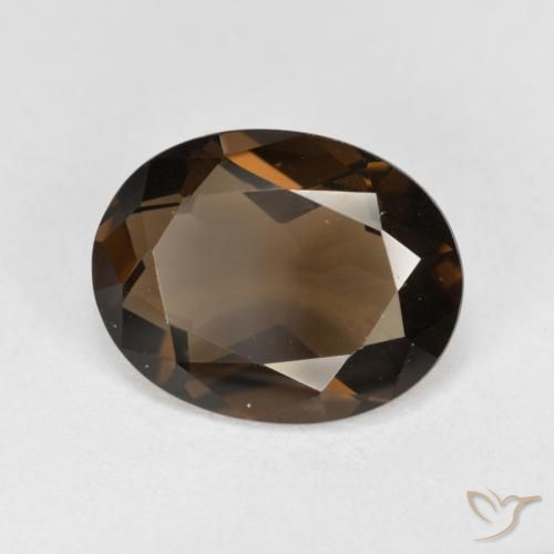 Quarzo fumé Hickory Brown naturale da 3.16 ct, Ovale, VVS