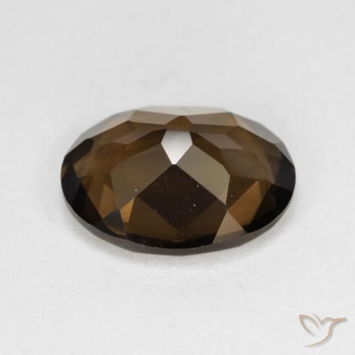 Quarzo fumé Hickory Brown naturale da 3.16 ct, Ovale, VVS