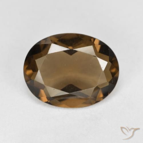 3.08ct Naturale Pan di zenzero marrone Quarzo fumè, Ovale, VS
