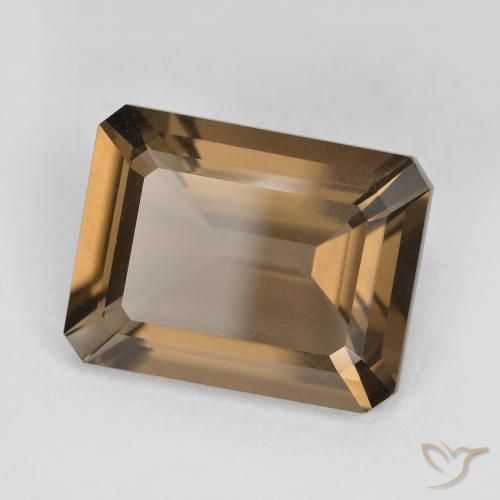 Quarzo fumé Marrone caldo naturale da 5.32 ct, Ottagonale / Taglio smeraldo, VVS-VS