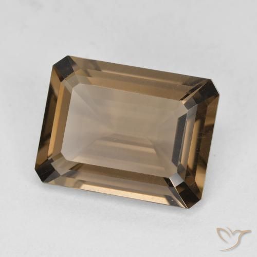 Quarzo fumé Marrone caldo naturale da 5.27 ct, Ottagonale / Taglio smeraldo, VVS-VS