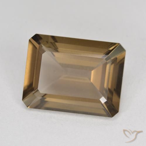 Quarzo fumé Marrone caldo naturale da 5.38 ct, Ottagonale / Taglio smeraldo, VVS-VS