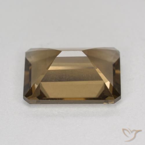 Quarzo fumé Marrone caldo naturale da 5.38 ct, Ottagonale / Taglio smeraldo, VVS-VS