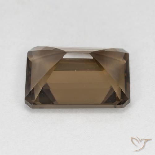 Quarzo fumé Pan di zenzero marrone naturale da 5.39 ct, Ottagonale / Taglio smeraldo, VVS-VS