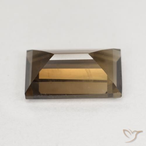 Quarzo fumé Marrone medio-scuro naturale da 3.58 ct, Taglio a baguette, VVS