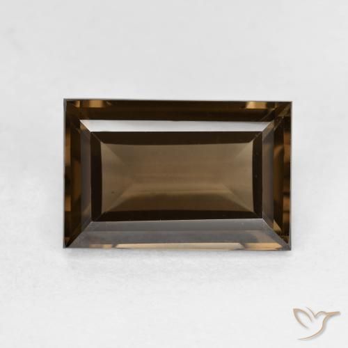 3.67ct Naturale Hickory Brown Quarzo fumè, Taglio a baguette, VVS