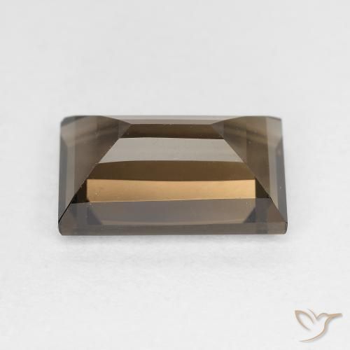 Quarzo fumé Hickory Brown naturale da 3.67 ct, Taglio a baguette, VVS