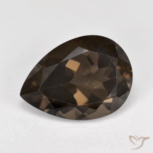 Quarzo fumé ombra marrone naturale da 6.28 ct, Forma a pera, VS