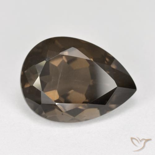 6.95ct Naturale Marrone cioccolato Quarzo fumé, Forma a pera, VS
