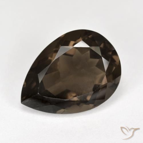 6.48ct Naturale Marrone Quarzo fumé, Forma a pera, VS