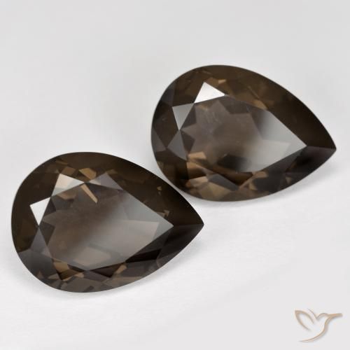 Gemme di Quarzo fumé Marrone naturale da 12.60 ct, Forma a pera, VS