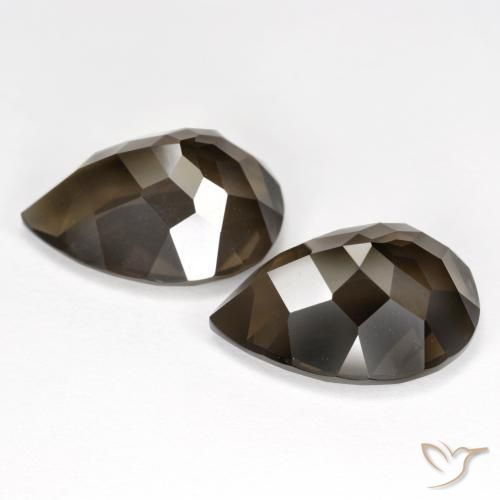 Gemme di Quarzo fumé Marrone naturale da 12.60 ct, Forma a pera, VS