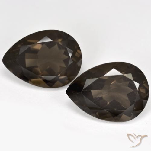 12.85ctw Naturale Marrone Quarzo fumé, Forma a pera, VS