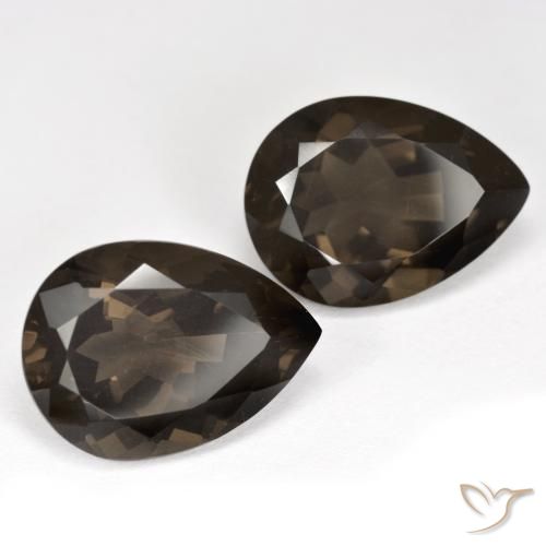 Gemme di Quarzo fumé Marrone naturale da 12.85 ct, Forma a pera, VS