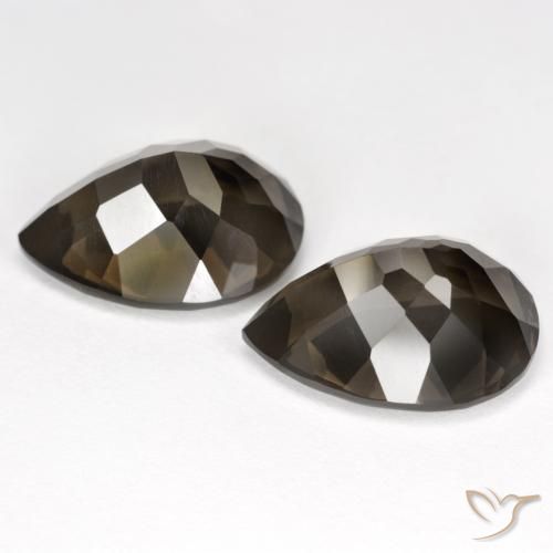 Gemme di Quarzo fumé Marrone naturale da 12.85 ct, Forma a pera, VS