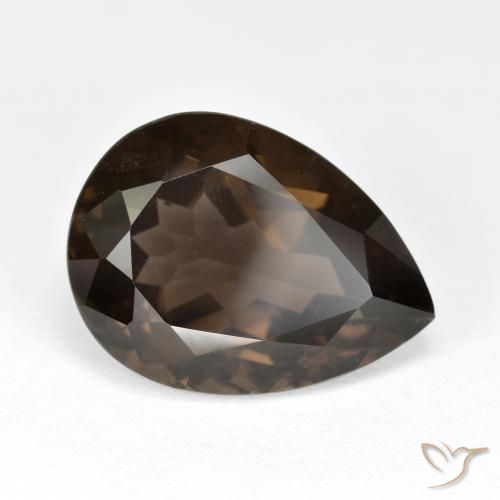 Quarzo fumé Marrone naturale da 6.71 ct, Forma a pera, VVS-VS