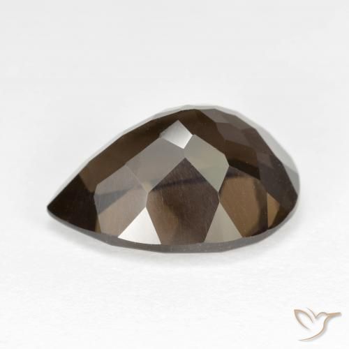 Quarzo fumé Marrone naturale da 6.71 ct, Forma a pera, VVS-VS
