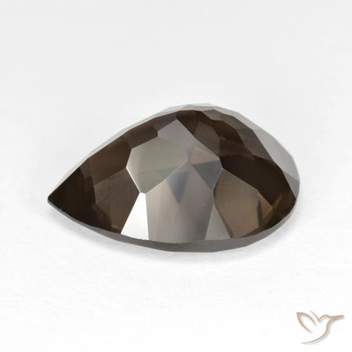 Quarzo fumé Marrone naturale da 6.29 ct, Forma a pera, VVS-VS