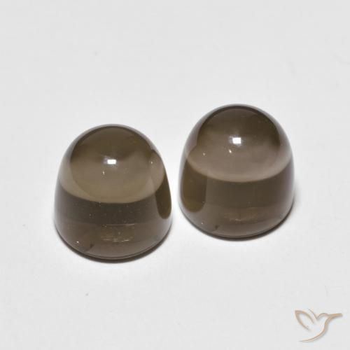 Gemme di Quarzo fumé Marrone scuro naturale da 7.95 ct, Rotondo, Trasparente
