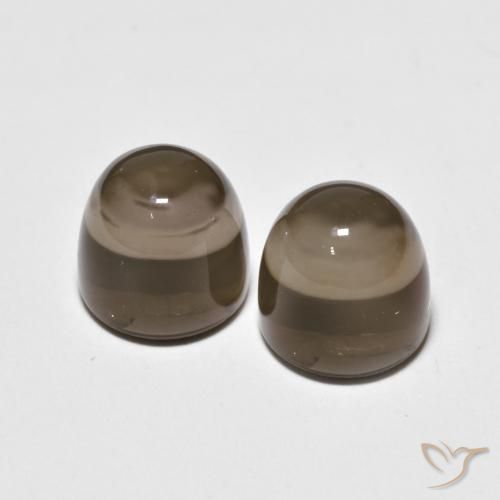 8.19ctw Naturale Marrone caldo Quarzo fumé, Rotondo, Trasparente