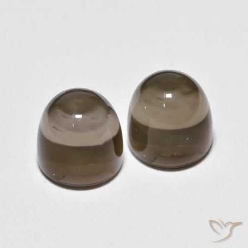 Gemme di Quarzo fumé Marrone caldo naturale da 8.19 ct, Rotondo, Trasparente