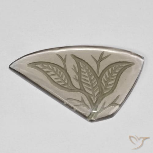 10.24ct Naturale Marrone Molto Chiaro Quarzo fumé, Taglio a fantasia, Trasparente