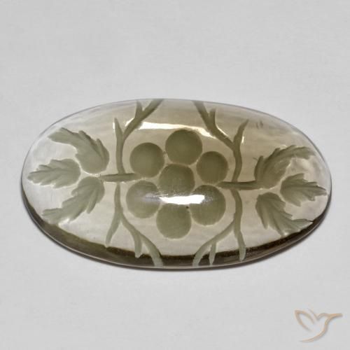 Quarzo fumé Marrone Molto Chiaro naturale da 28.18 ct, Ovale, Trasparente
