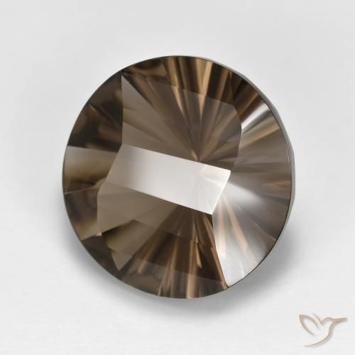 7.75ct Naturale Hickory Brown Quarzo fumé, Rotondo, VS