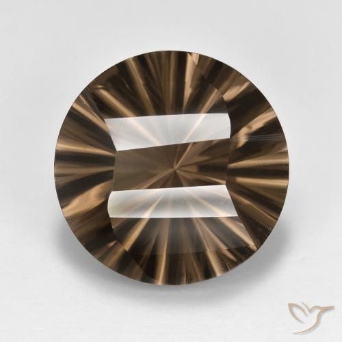 Quarzo fumé Hickory Brown naturale da 7.75 ct, Rotondo, VS