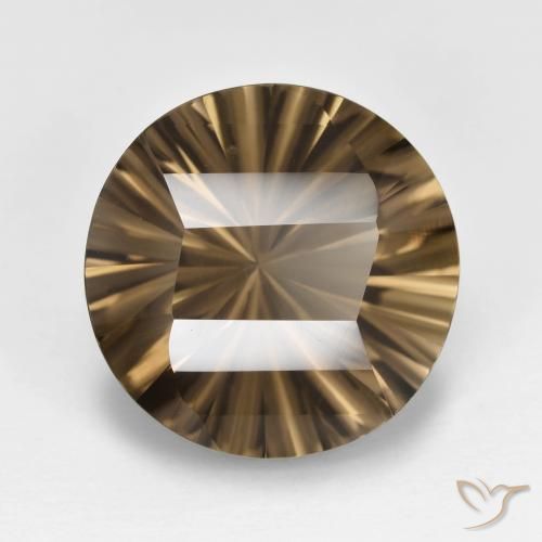 7.77ct Naturale Marrone medio-chiaro Quarzo fumé, Rotondo, VVS-VS