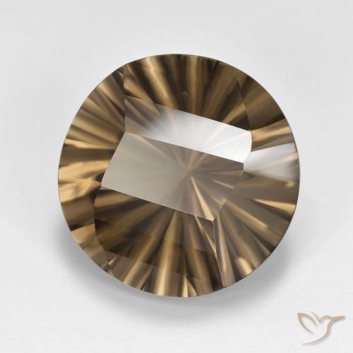 Quarzo fumé Marrone medio-chiaro naturale da 7.77 ct, Rotondo, VVS-VS