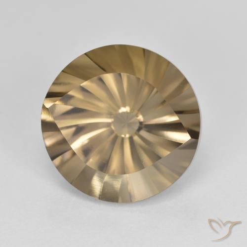 Quarzo fumé Marrone caldo naturale da 5.42 ct, Rotondo, VVS