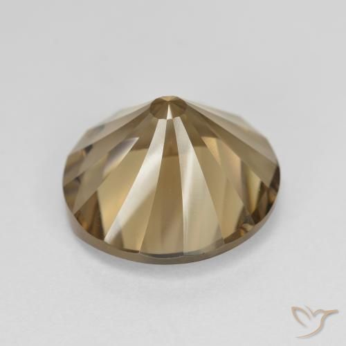 Quarzo fumé Marrone caldo naturale da 5.42 ct, Rotondo, VVS