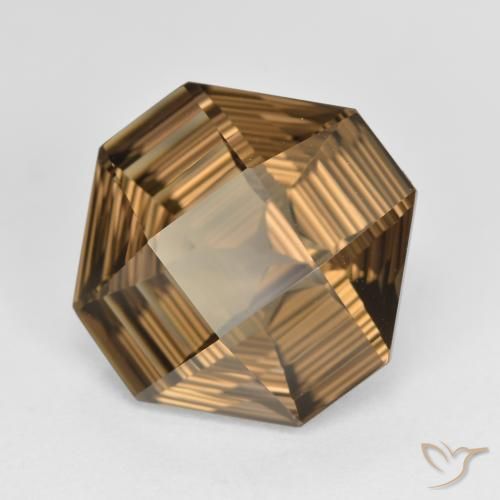 Quarzo fumé Marrone caldo naturale da 6.04 ct, Ottagonale / Taglio smeraldo, VVS