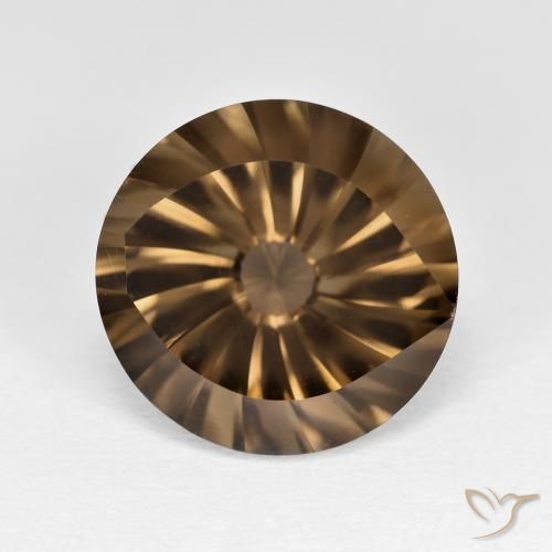 5.05ct Naturale Marrone caldo Quarzo fumé, Rotondo, VS