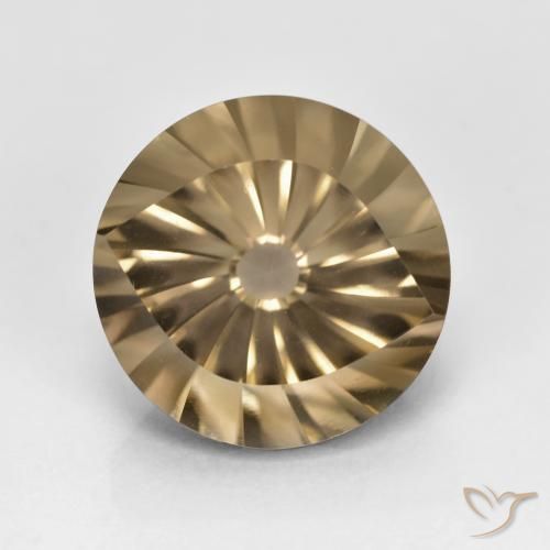 5.66ct Naturale Marrone caldo Quarzo fumé, Rotondo, VVS