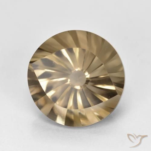 Quarzo fumé Marrone caldo naturale da 5.66 ct, Rotondo, VVS
