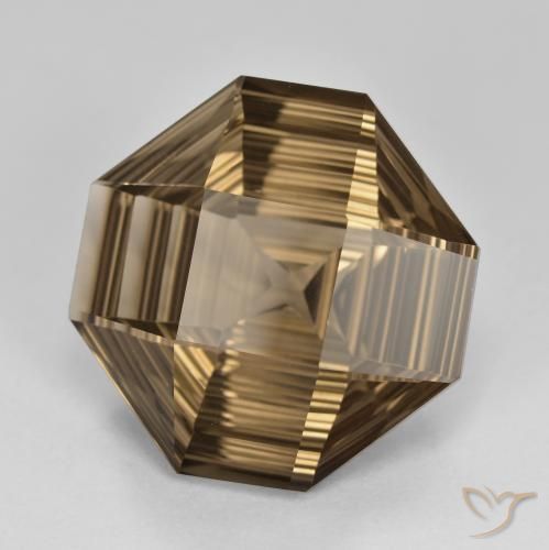 Quarzo fumé Marrone medio-chiaro naturale da 13.25 ct, Ottagonale / Taglio smeraldo, VVS
