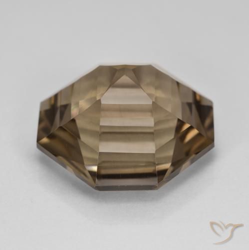 Quarzo fumé Marrone medio-chiaro naturale da 13.25 ct, Ottagonale / Taglio smeraldo, VVS