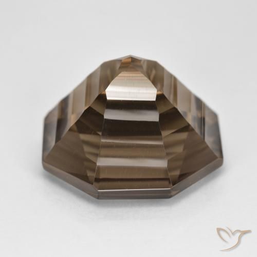 Quarzo fumé Moka chiaro naturale da 14.22 ct, Ottagonale / Taglio smeraldo, VVS