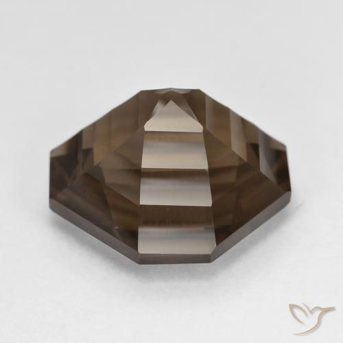 Quarzo fumé Marrone scuro naturale da 6.25 ct, Ottagonale / Taglio smeraldo, VVS-VS