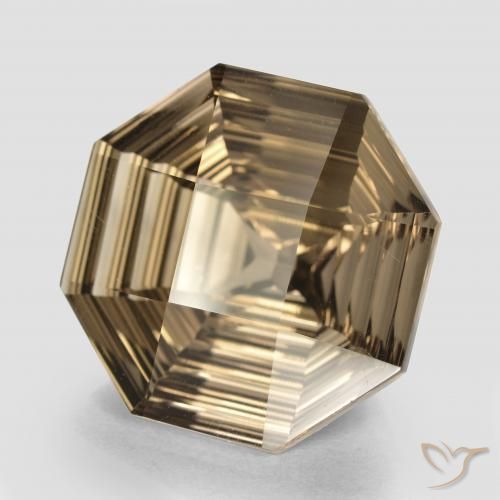 Quarzo fumé Marrone medio-chiaro naturale da 13.59 ct, Ottagonale / Taglio smeraldo, VVS