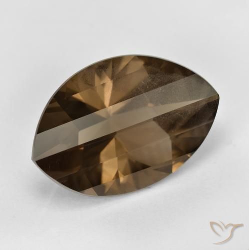 Quarzo fumé Marrone caldo naturale da 9.76 ct, Taglio marquise, VS