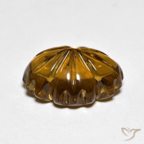 Quarzo fumé Marrone medio-chiaro naturale da 6.51 ct, Taglio a fiore, Trasparente