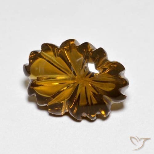 Quarzo fumé Marrone caldo naturale da 6.24 ct, Taglio a fiore, Trasparente