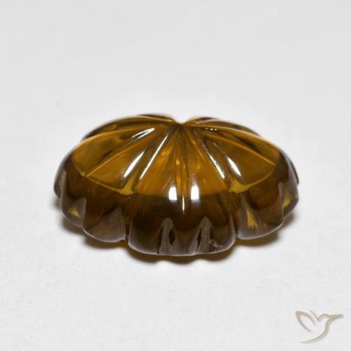 Quarzo fumé Marrone caldo naturale da 6.24 ct, Taglio a fiore, Trasparente