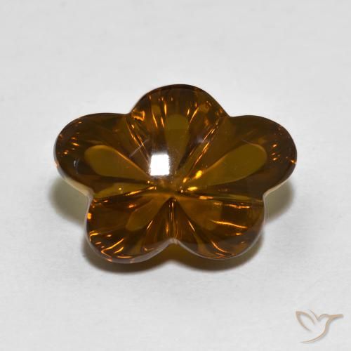 6.29ct Naturale Marrone scuro Quarzo fumé, Taglio a fiore, Trasparente