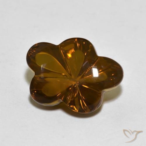 Quarzo fumé Marrone scuro naturale da 6.29 ct, Taglio a fiore, Trasparente