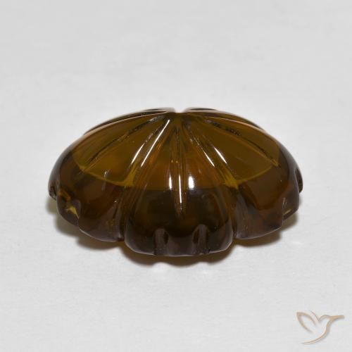 Quarzo fumé Marrone scuro naturale da 9.44 ct, Taglio a fiore, Trasparente