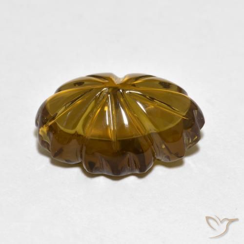 Quarzo fumé Marrone caldo naturale da 6.02 ct, Taglio a fiore, Trasparente
